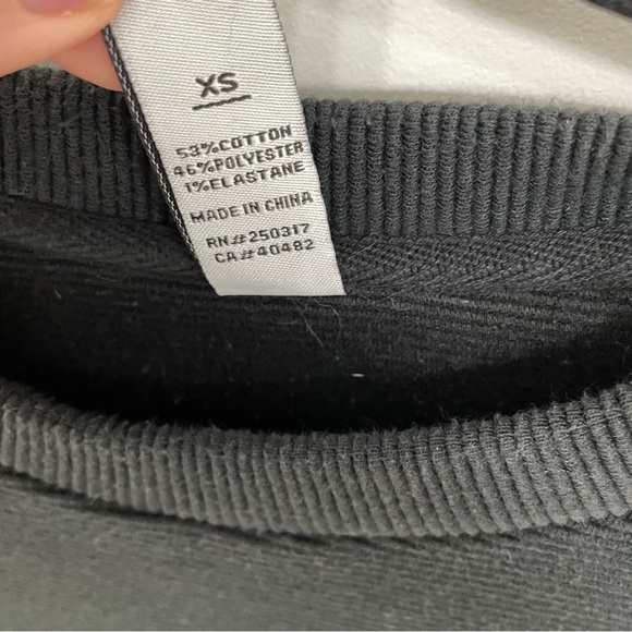 Varley Manning Zip Longline Sweatshirt Size XS Oversized Washed Black Gym 15 - Picture 7 of 10